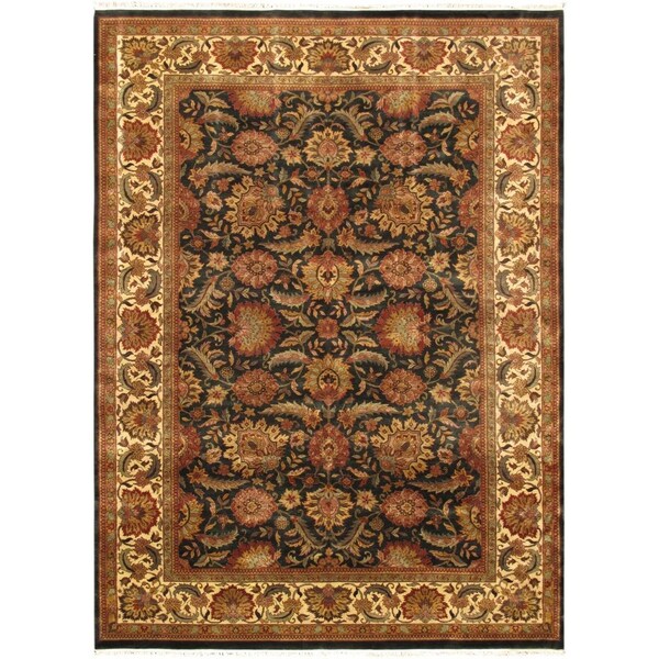 Wall-To-Wall Mogul Art Agra Collection Hand-Knotted Lambs Wool Area Rug, Red - 10 ft. 2 in. x 14 ft. WA1608893 - main